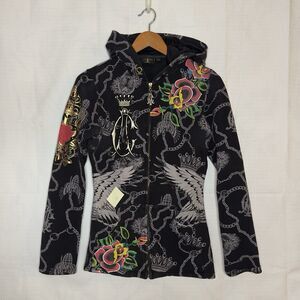 Christian Audigier Black Medium Hoodie - See Images For Call Out